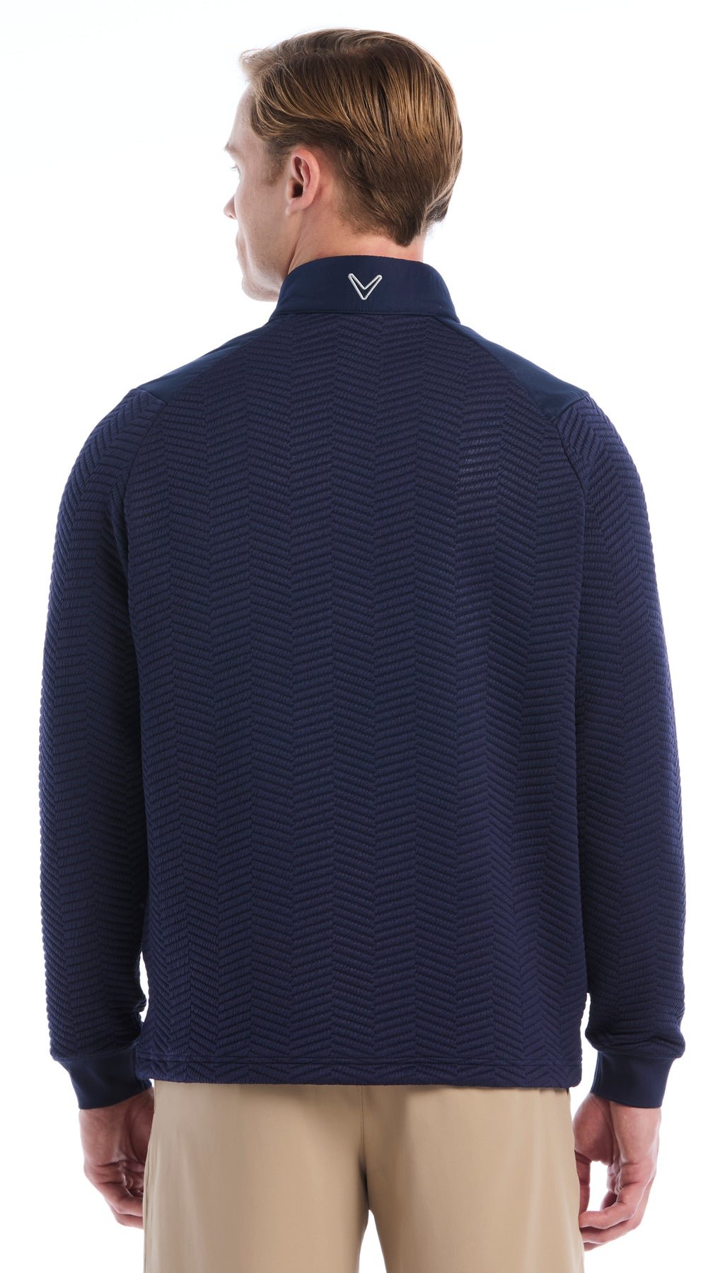 Callaway Chev Jacquard pánský pullover, peacoat