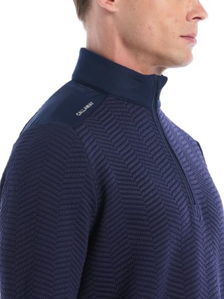 Callaway Chev Jacquard pánský pullover, peacoat
