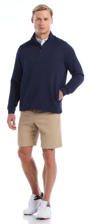 Callaway Chev Jacquard pánský pullover, peacoat