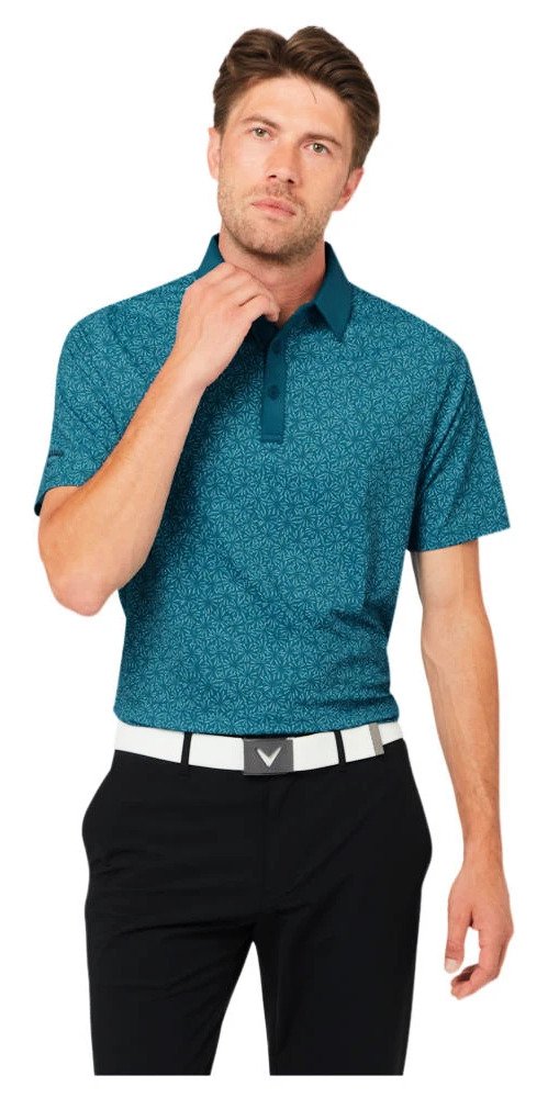 Callaway Confetti Tee Print pánské polo, blue coral