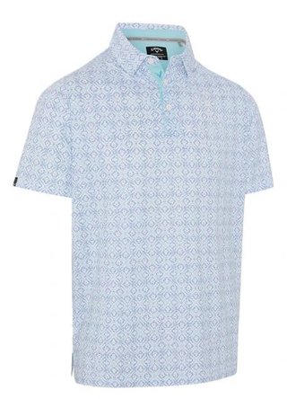Callaway Printed Fractal Chev pánské polo, bílé
