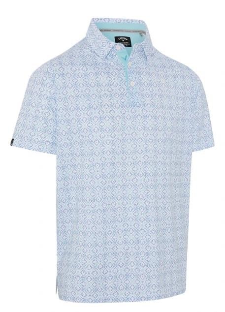 Callaway Printed Fractal Chev pánské polo, bílé