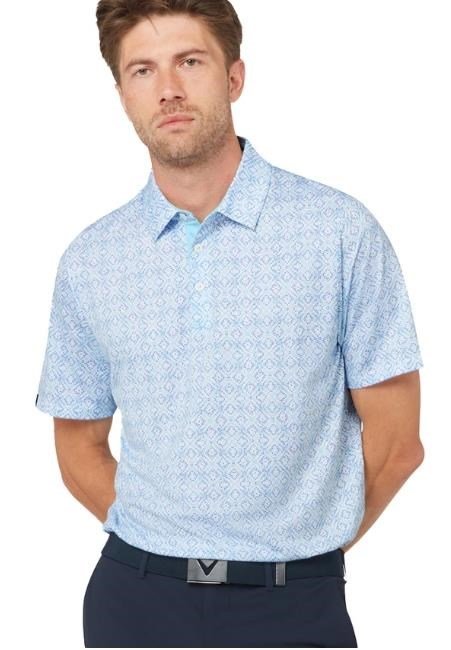 Callaway Printed Fractal Chev pánské polo, bílé