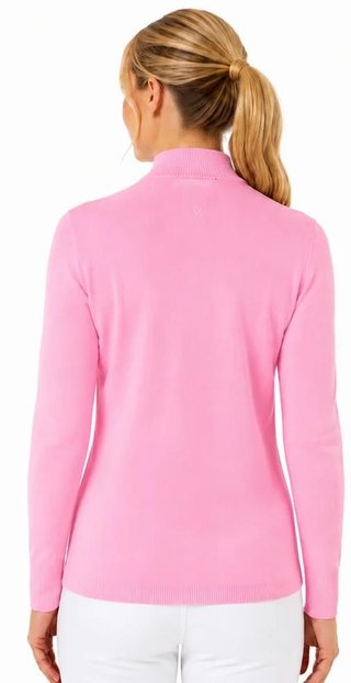 Callaway Soft Stretch Zip-Neck dámský svetr, cherry blossom