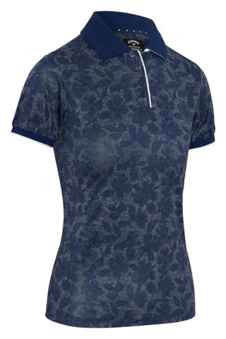 Callaway Rib Tim Printed dámské polo, blue depths