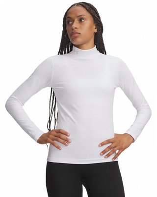 Under Armour ColdGear Mock Long Sleeve dámské tričko s dlouhým rukávem, bílé