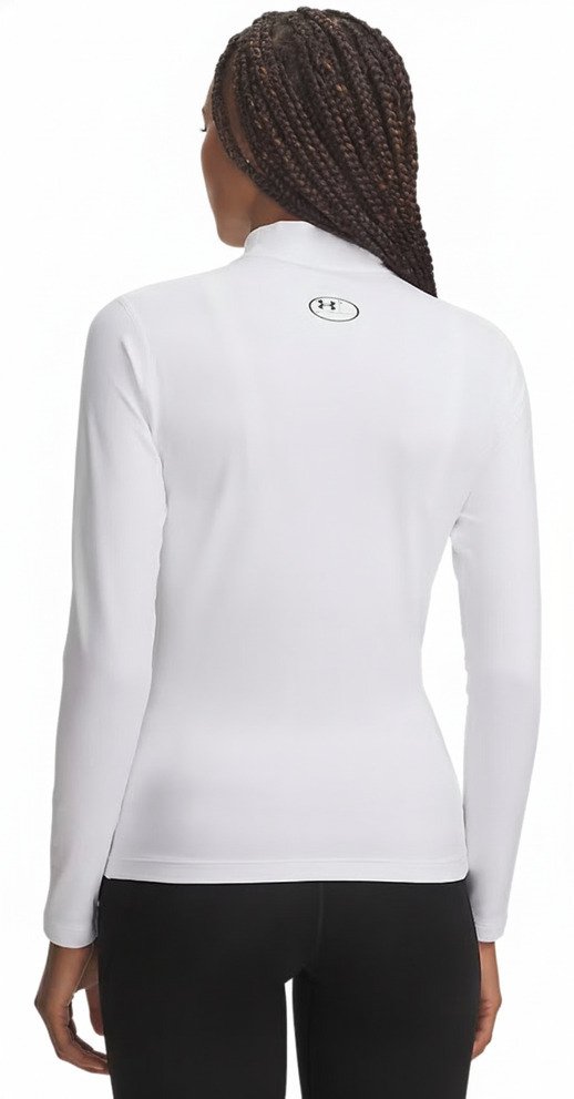 Under Armour ColdGear Mock Long Sleeve dámské tričko s dlouhým rukávem, bílé