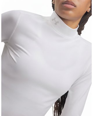 Under Armour ColdGear Mock Long Sleeve dámské tričko s dlouhým rukávem, bílé