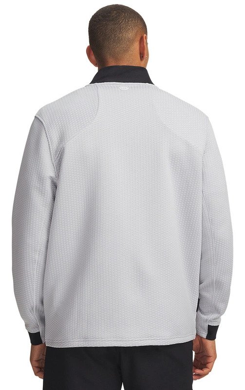 Under Armour Drive Pro Hybrid FZ pánská mikina, halo šedá/bílá