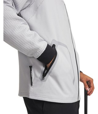 Under Armour Drive Pro Hybrid FZ pánská mikina, halo šedá/bílá