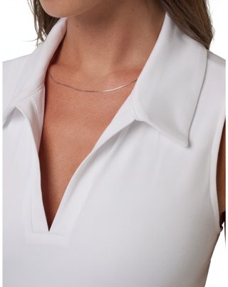 Travis Mathew Skyloft Light Sleeveless dámské polo, bílé