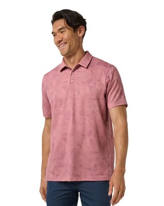 Travis Mathew Featherweight Backnine pánské polo, mauveglow