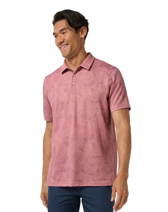 Travis Mathew Featherweight Backnine pánské polo, mauveglow
