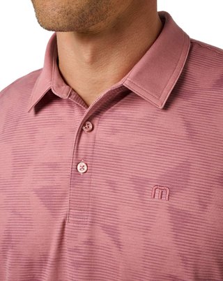 Travis Mathew Featherweight Backnine pánské polo, mauveglow