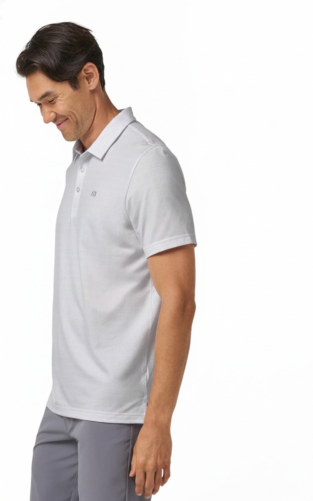 Travis Mathew Featherweight Trophy Ready pánské polo, bílé