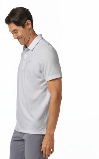 Travis Mathew Featherweight Trophy Ready pánské polo, bílé