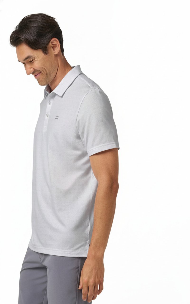 Travis Mathew Featherweight Trophy Ready pánské polo, bílé