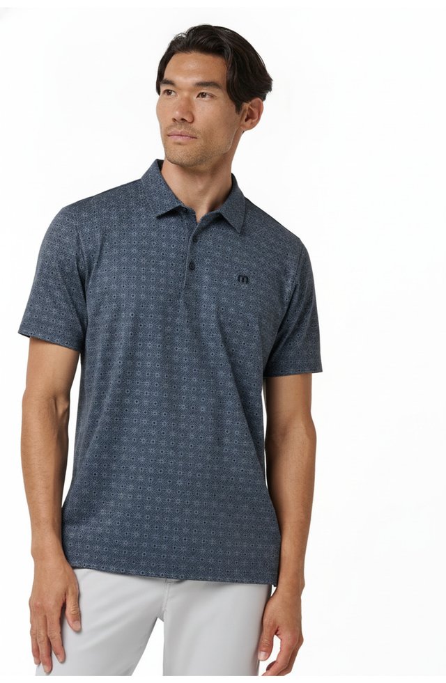 Travis Mathew Featherweight Trophy Ready pánské polo, total eclipse