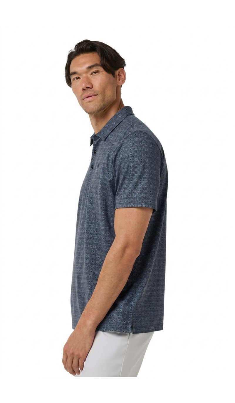 Travis Mathew Featherweight Trophy Ready pánské polo, total eclipse