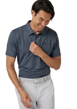 Travis Mathew Featherweight Trophy Ready pánské polo, total eclipse