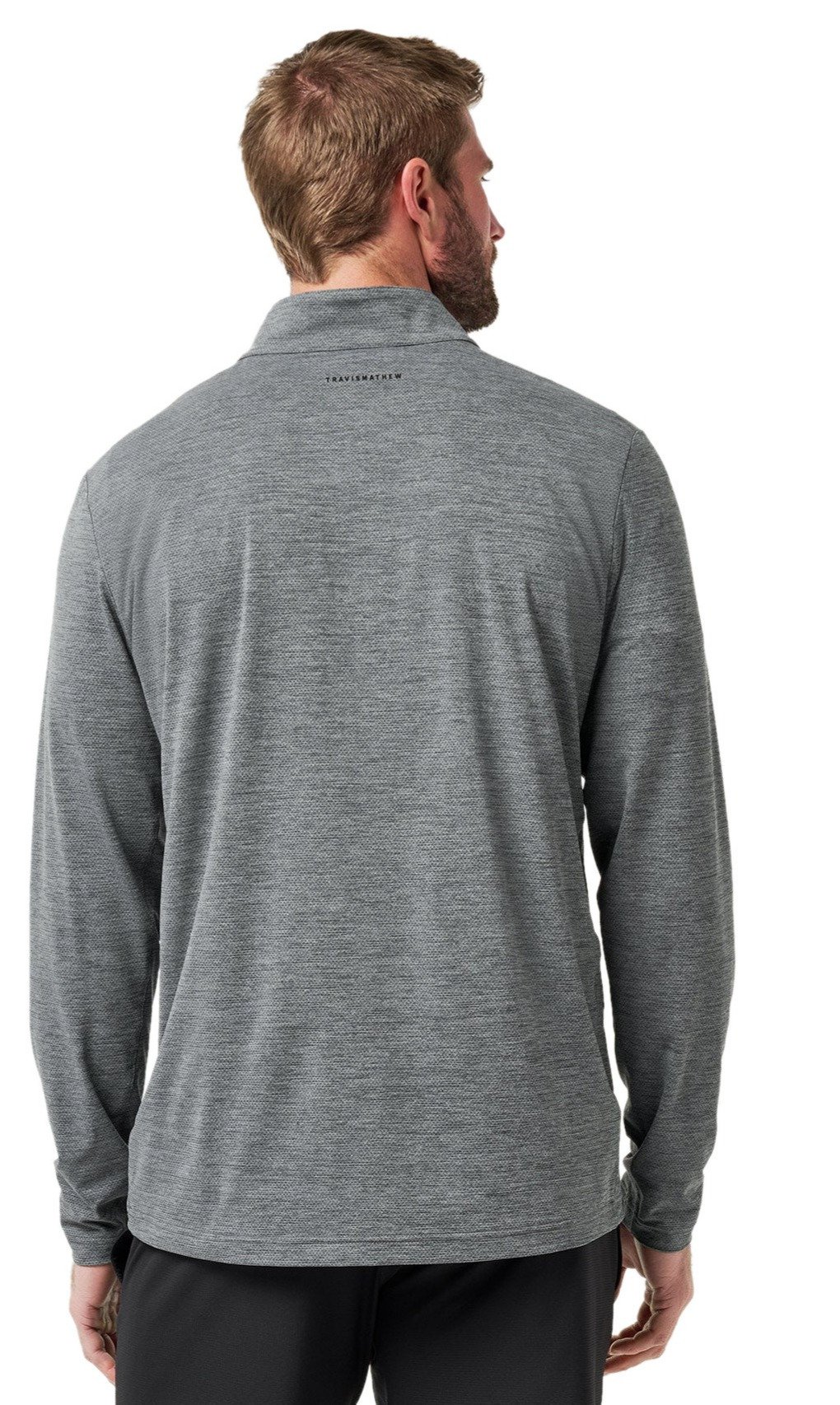 Travis Mathew Heater Pro 1/4Zip pánská mikina, heather grey