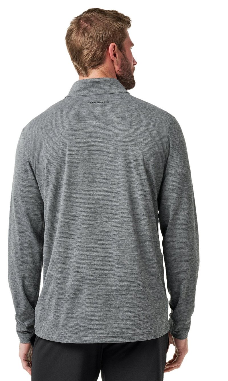 Travis Mathew Heater Pro 1/4Zip pánská mikina, heather grey