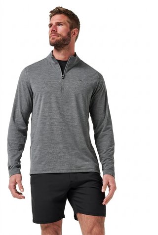 Travis Mathew Heater Pro 1/4Zip pánská mikina, heather grey