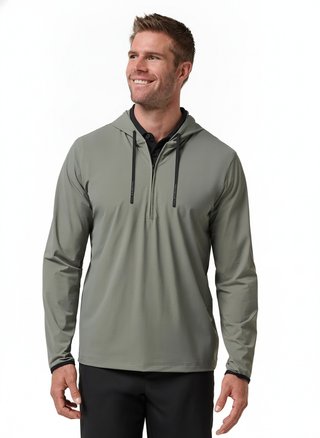 Travis Mathew Hero Hour Tech pánská mikina, dark olive