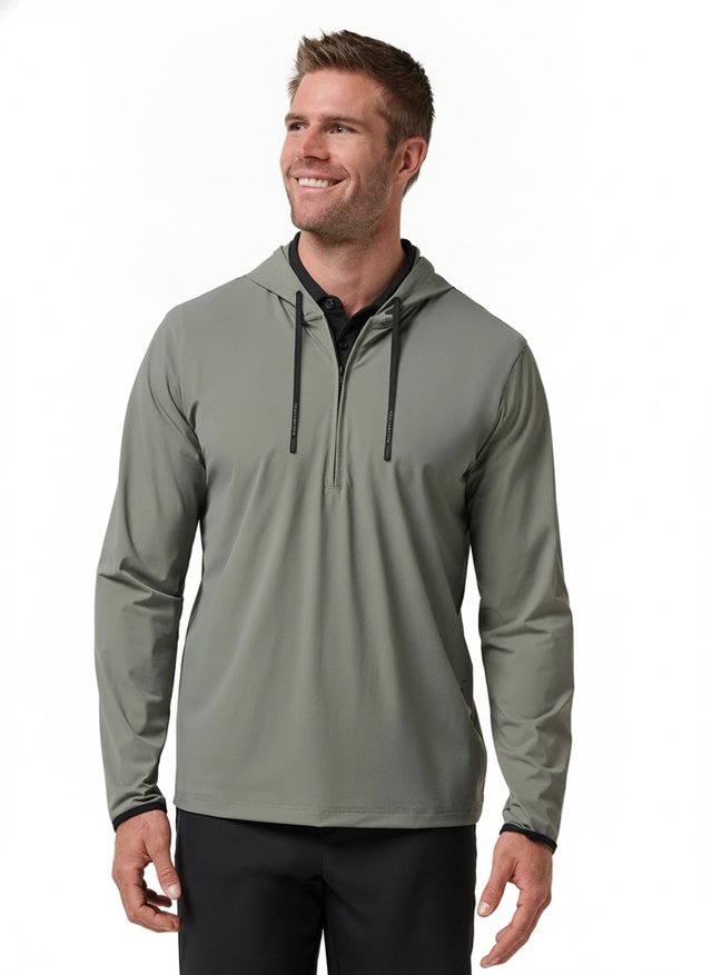 Travis Mathew Hero Hour Tech pánská mikina, dark olive