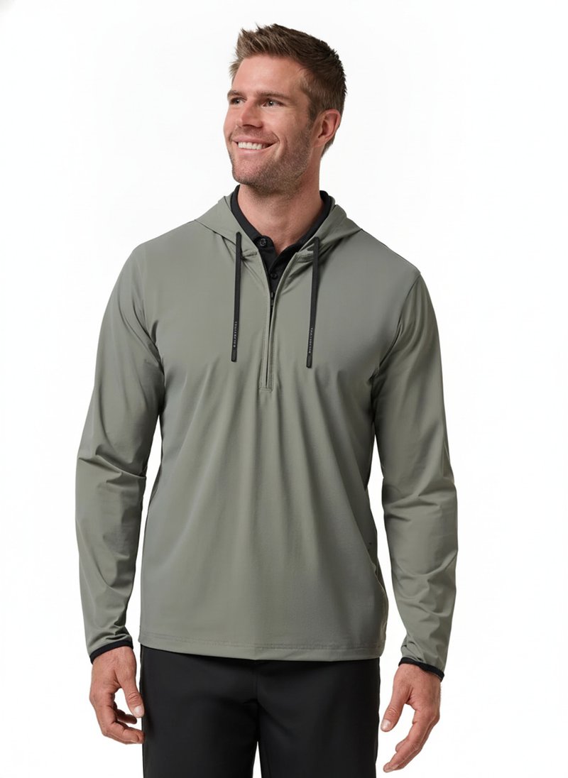 Travis Mathew Hero Hour Tech pánská mikina, dark olive