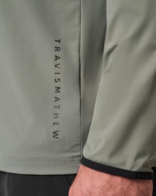 Travis Mathew Hero Hour Tech pánská mikina, dark olive