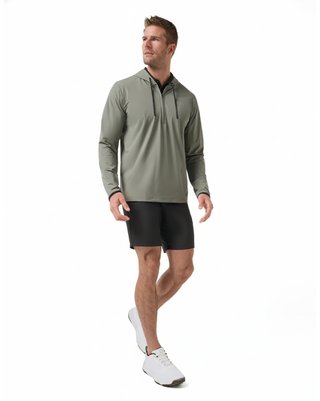 Travis Mathew Hero Hour Tech pánská mikina, dark olive