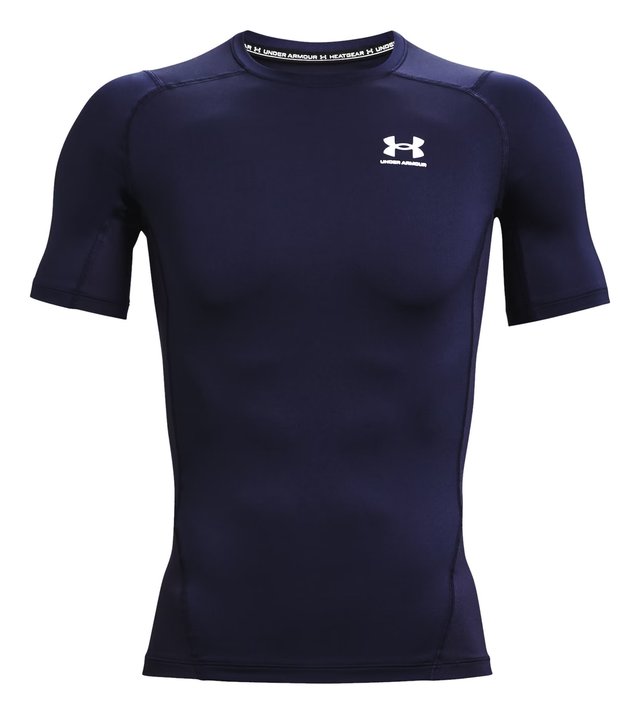 Under Armour HeatGear pánské kompresní tričko, midnight navy/bílé