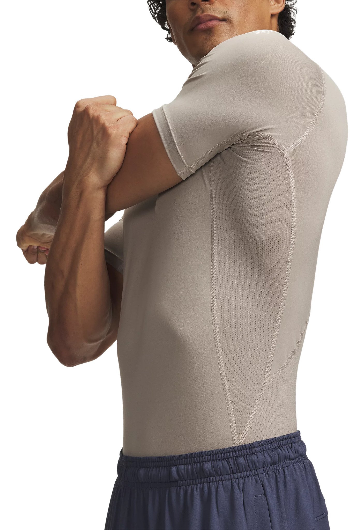 Under Armour HeatGear pánské kompresní tričko, timberwolf taupe