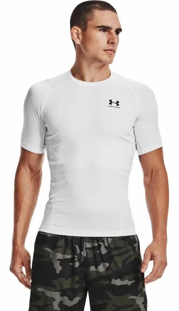 Under Armour HeatGear pánské kompresní tričko, bílé