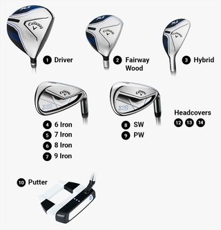 Callaway XT 26 11PC juniorský golfový set, bez bagu