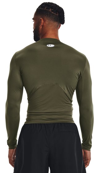 Under Armour HeatGear pánské kompresní tričko s dlouhým rukávem, marine green