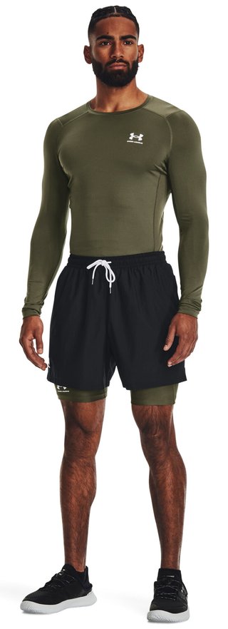 Under Armour HeatGear pánské kompresní tričko s dlouhým rukávem, marine green