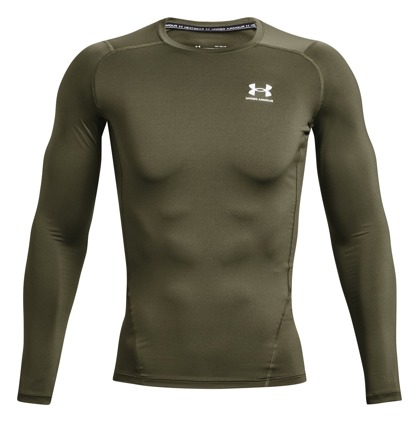 Under Armour HeatGear pánské kompresní tričko s dlouhým rukávem, marine green