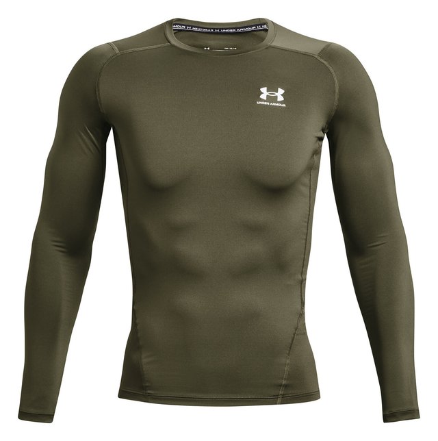 Under Armour HeatGear pánské kompresní tričko s dlouhým rukávem, marine green