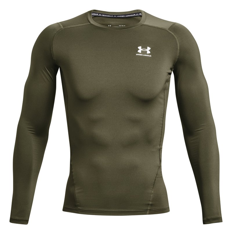 Under Armour HeatGear pánské kompresní tričko s dlouhým rukávem, marine green