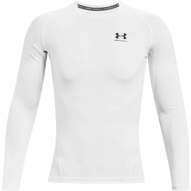 Under Armour HeatGear pánské kompresní tričko s dlouhým rukávem, bílé
