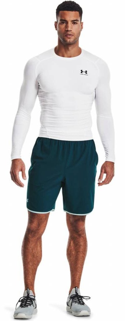 Under Armour HeatGear pánské kompresní tričko s dlouhým rukávem, bílé