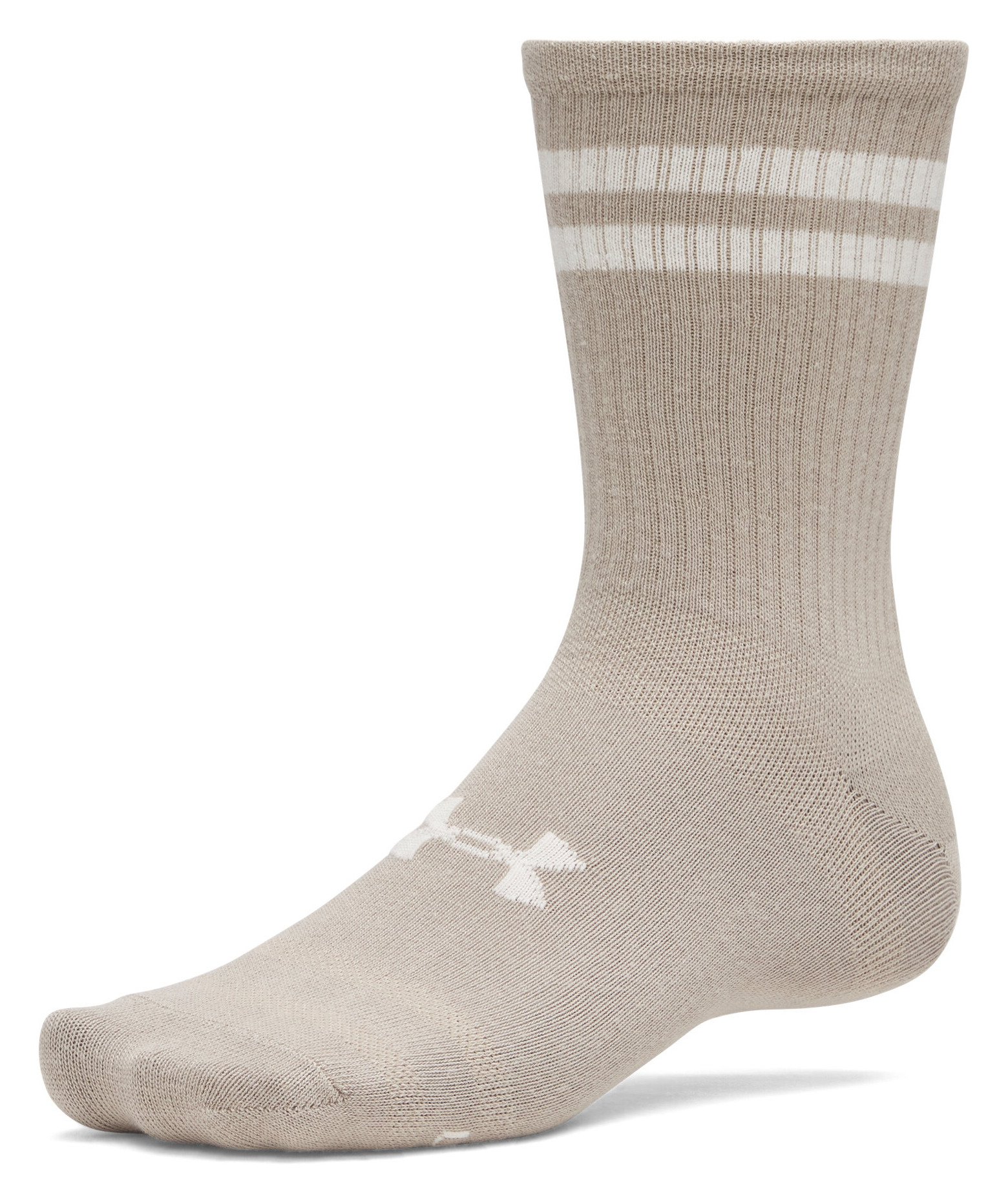 Under Armour Essential Crew unisex ponožky (6 pack), timberwolf taupe/bílá/stone