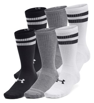 Under Armour Essential Crew unisex ponožky (6 pack), bílé/černé/šedé