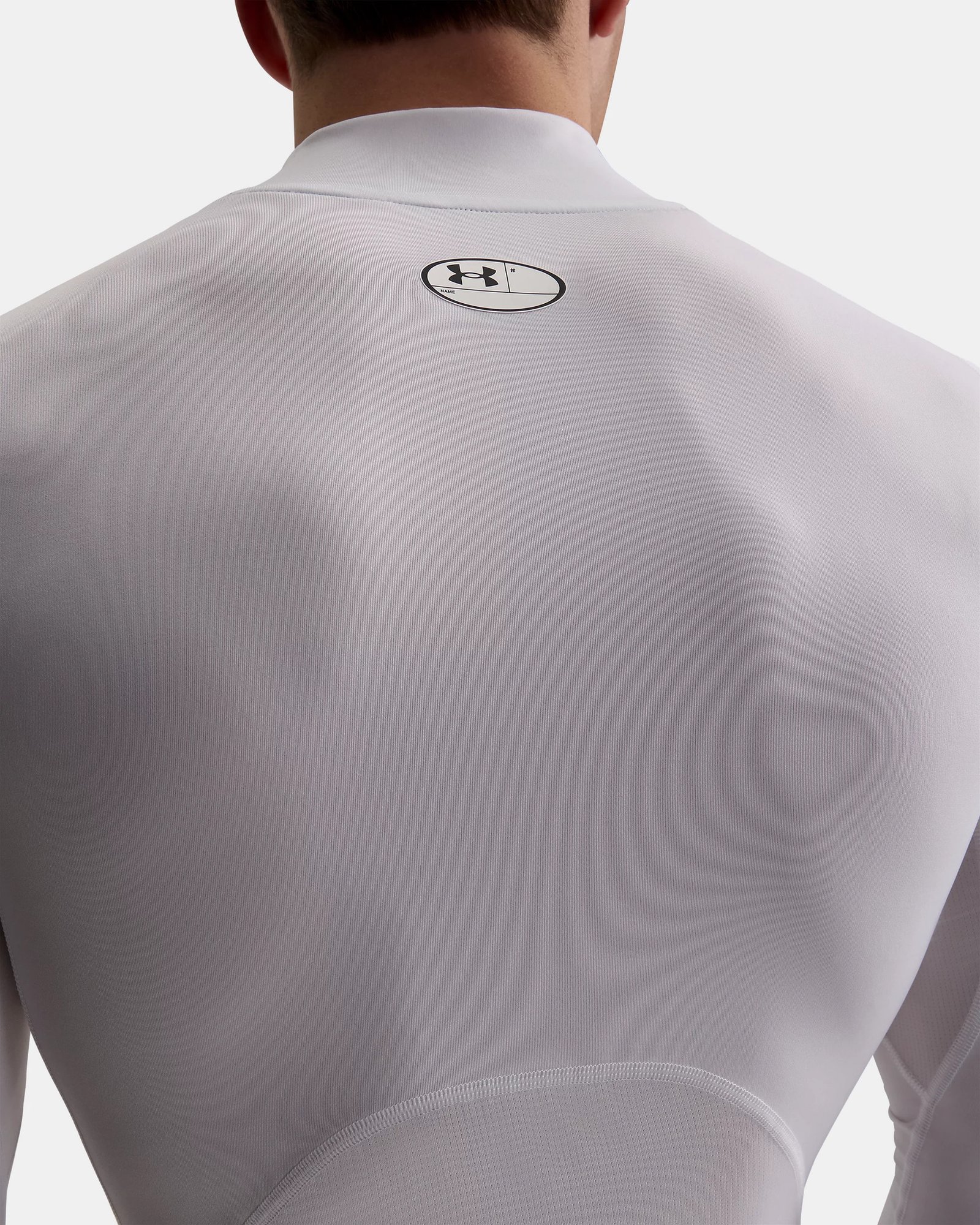Under Armour HeatGear Comp Mock pánské kompresní tričko s dlouhým rukávem, bílé