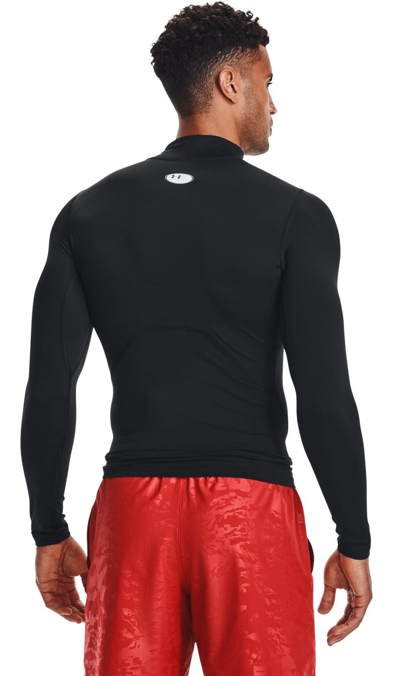 Under Armour HeatGear Comp Mock pánské kompresní tričko s dlouhým rukávem, černé
