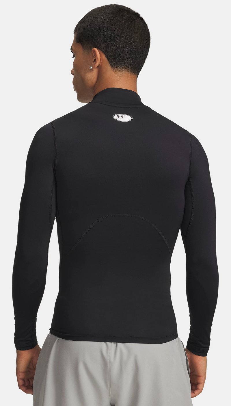 Under Armour HeatGear Comp Mock pánské kompresní tričko s dlouhým rukávem, černé