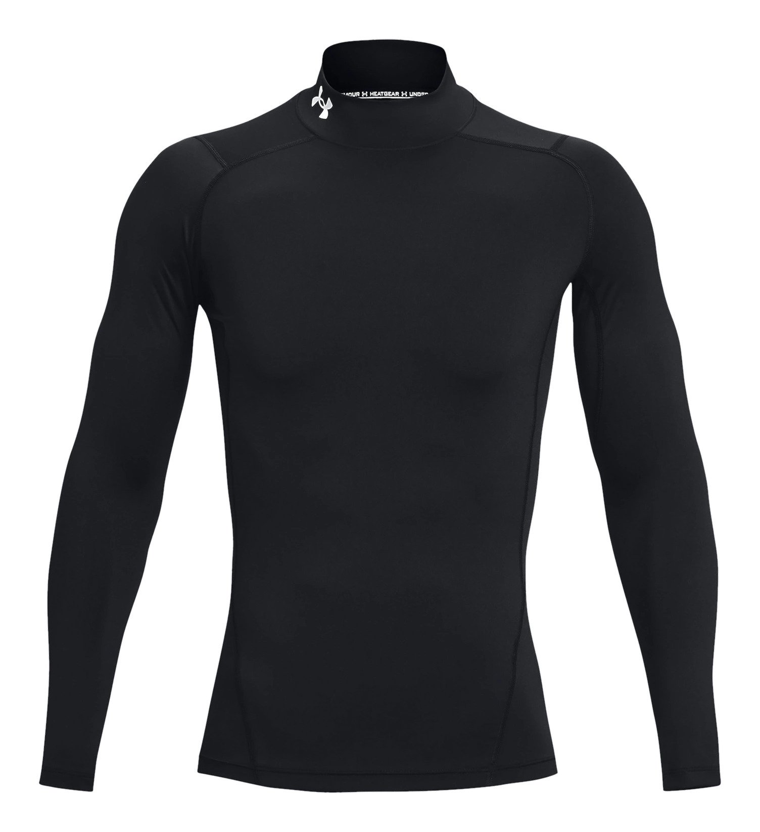 Under Armour HeatGear Comp Mock pánské kompresní tričko s dlouhým rukávem, černé