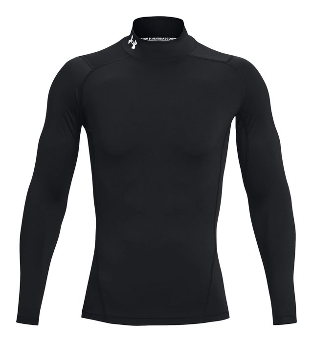 Under Armour HeatGear Comp Mock pánské kompresní tričko s dlouhým rukávem, černé